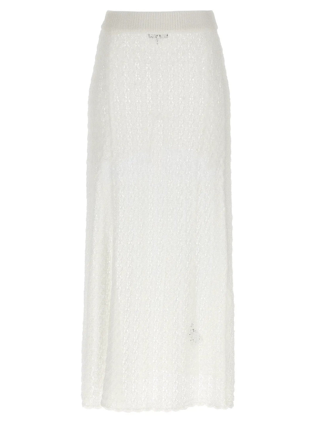 Ganni White Polyamide Mini Skirt