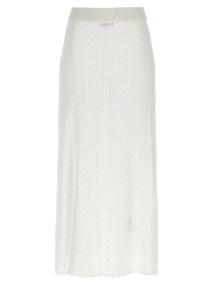 Ganni White Polyamide Mini Skirt