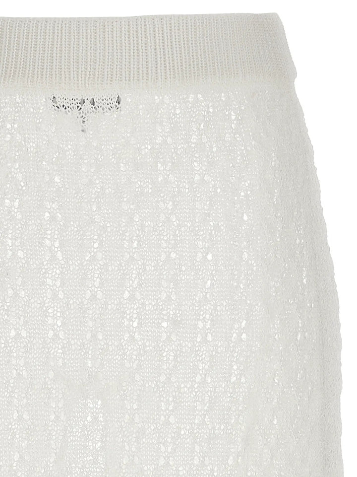 Ganni White Polyamide Mini Skirt