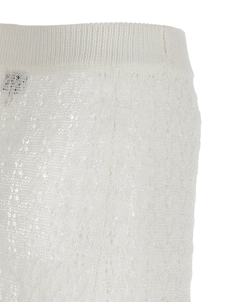 Ganni White Polyamide Mini Skirt
