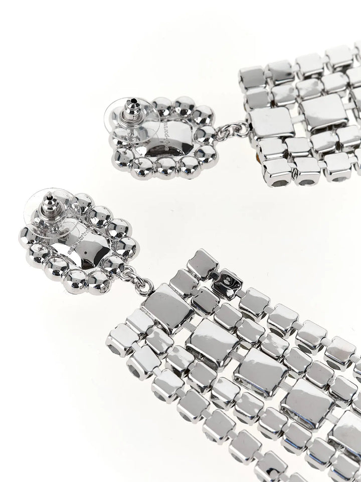 Self-Portrait Silver Cotton Earrings