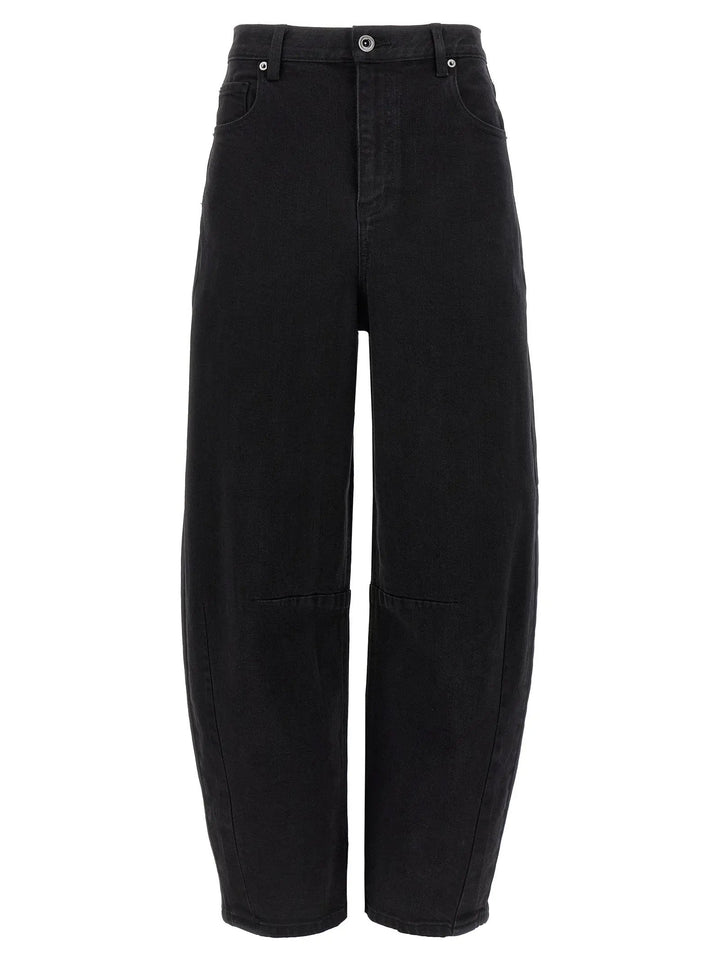 Self-Portrait Black Cotton High-Waisted Jean