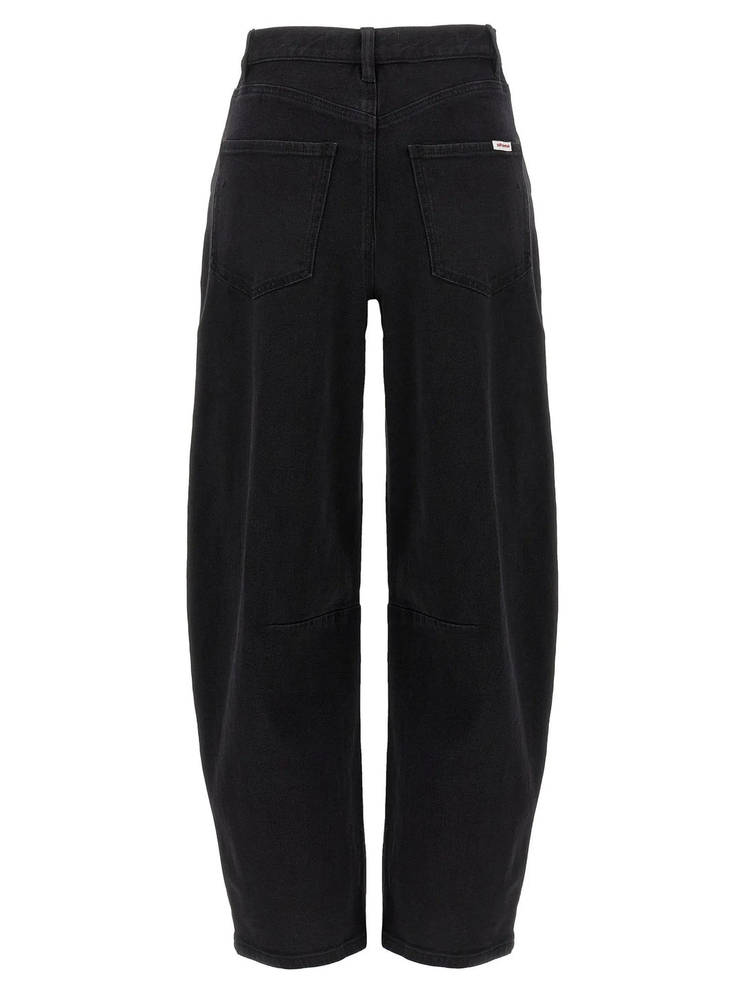 Self-Portrait Black Cotton High-Waisted Jean
