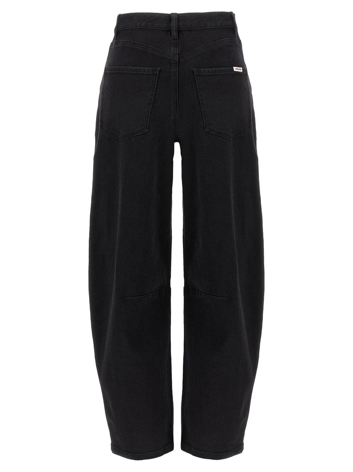 Self-Portrait Black Cotton High-Waisted Jean
