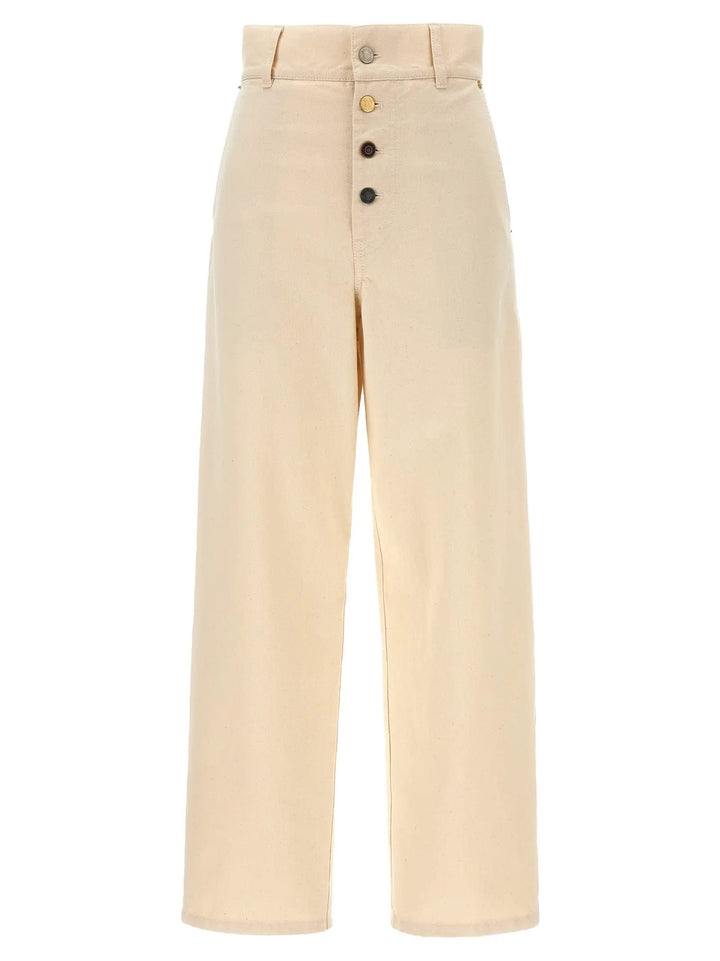 Moschino Beige Cotton Casual Pants