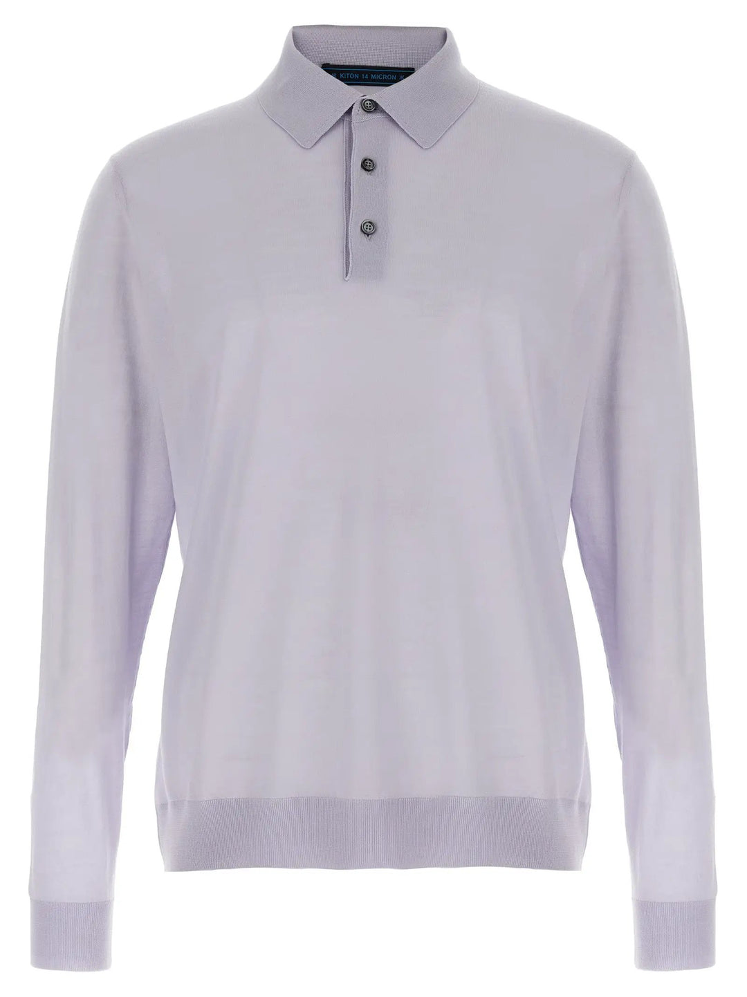 Kiton Blue Wool Polo Shirt
