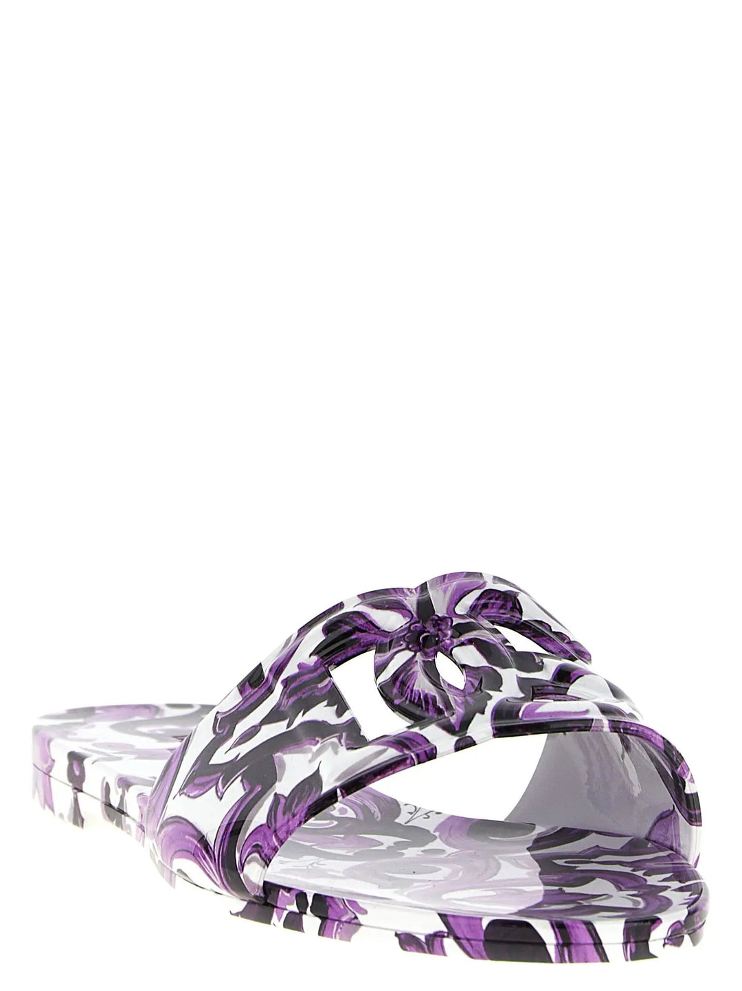 Dolce &amp; Gabbana Purple Plastic Slides