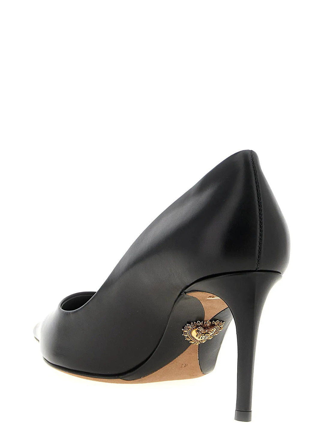 Dolce &amp; Gabbana Black Calfskin High Heel Pumps