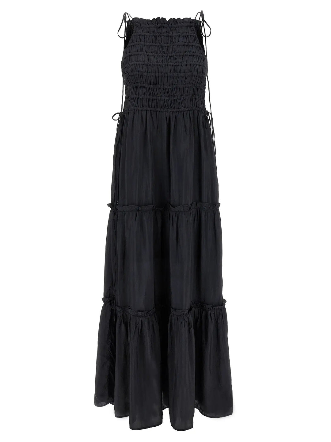 Ganni Gray Viscose Long Dress