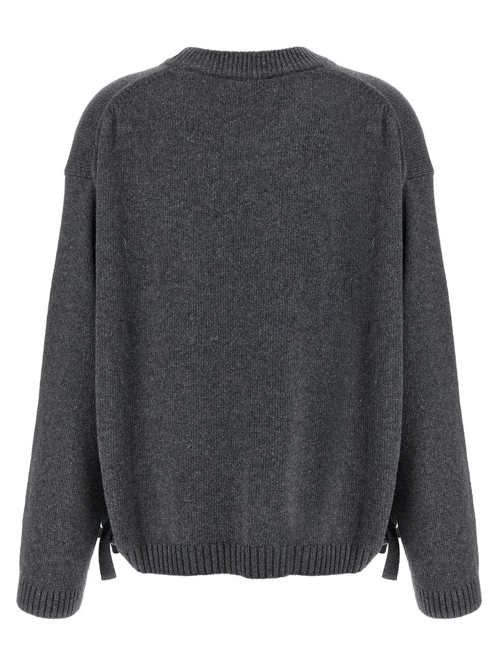 Ganni Gray Wool Cardigan