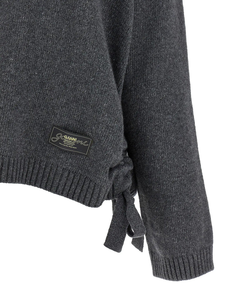 Ganni Gray Wool Cardigan