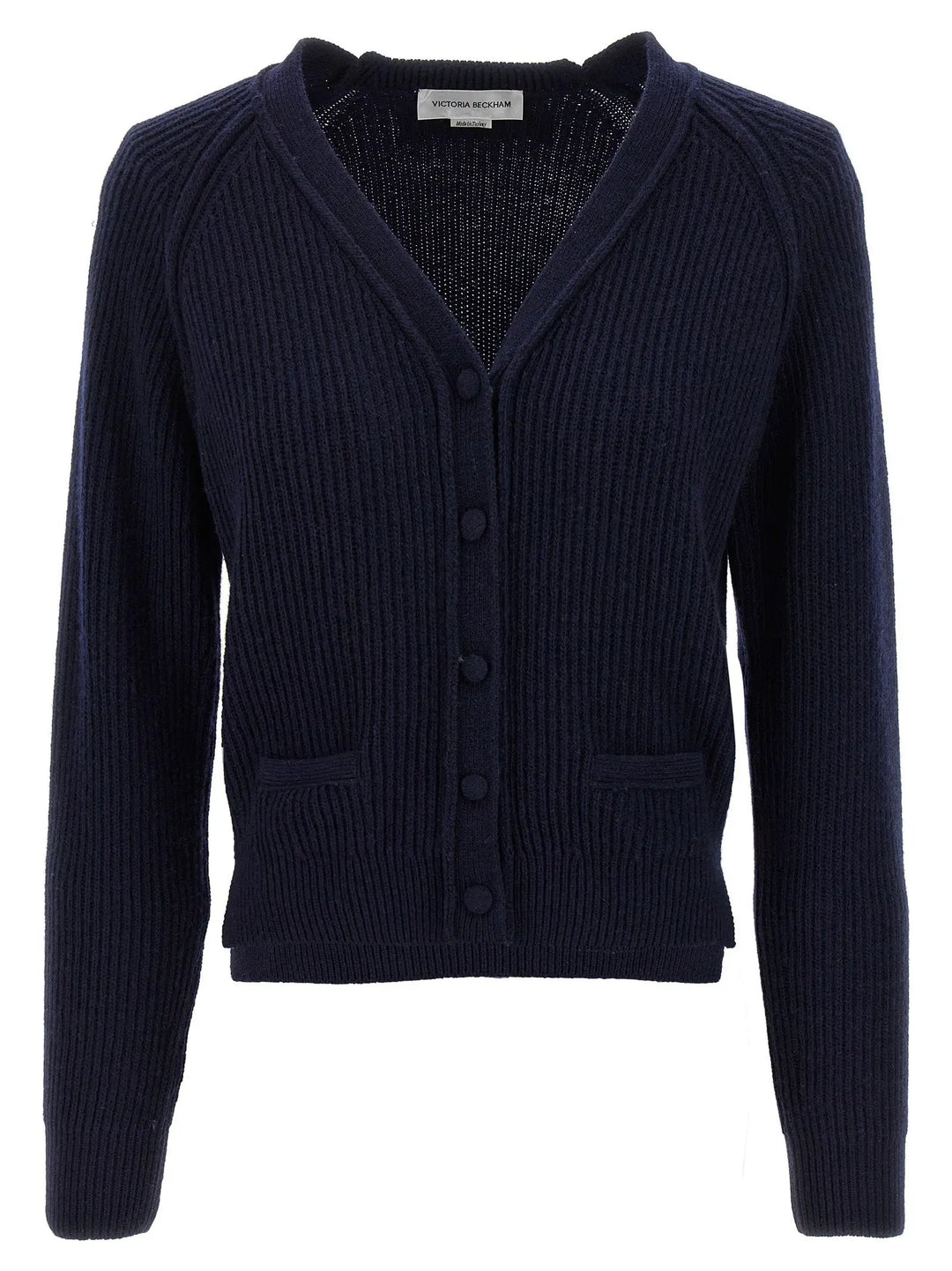 Victoria Beckham Blue Wool Cardigan