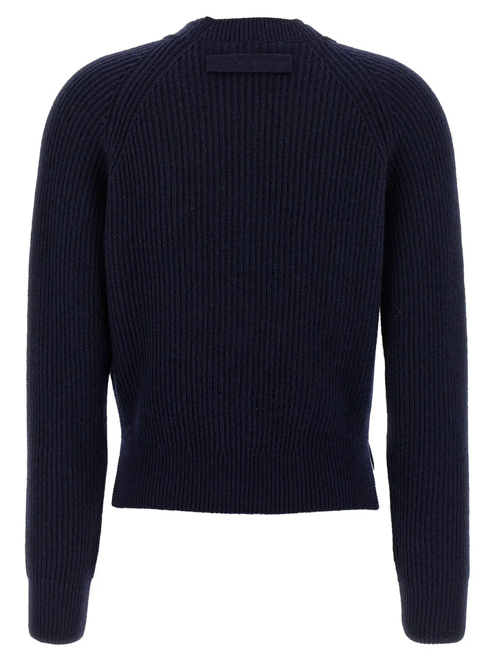 Victoria Beckham Blue Wool Cardigan