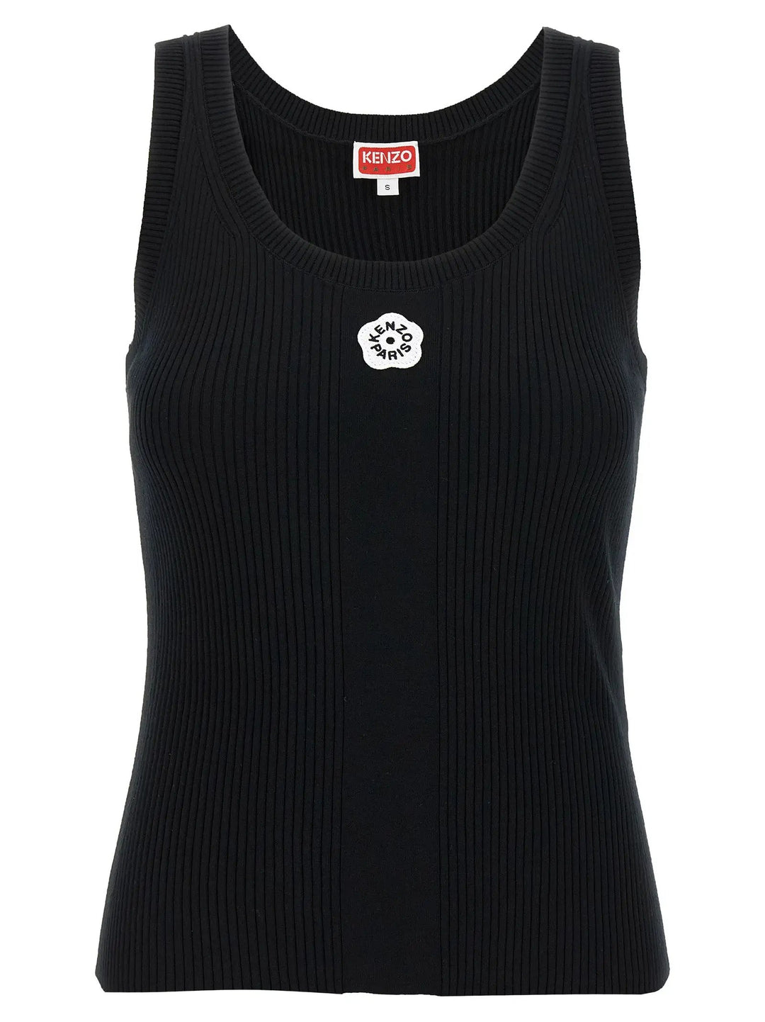 Kenzo Black Viscose Sleeveles T-Shirt