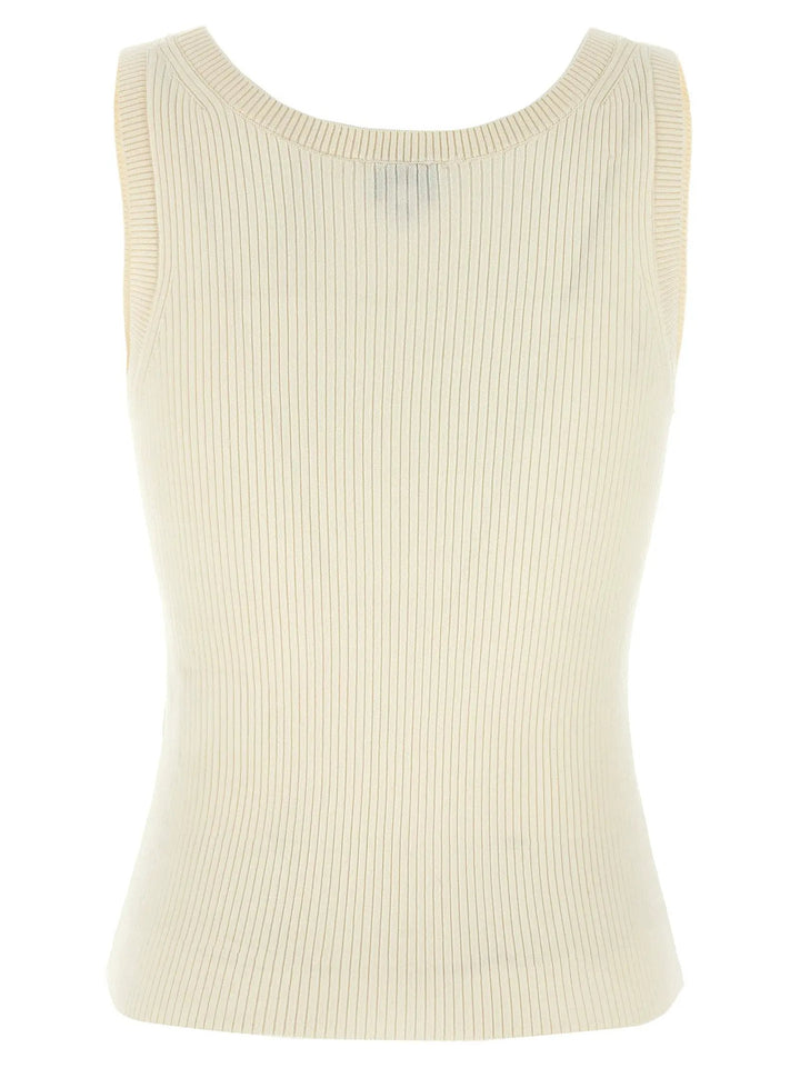 Kenzo White Viscose Sleeveles T-Shirt