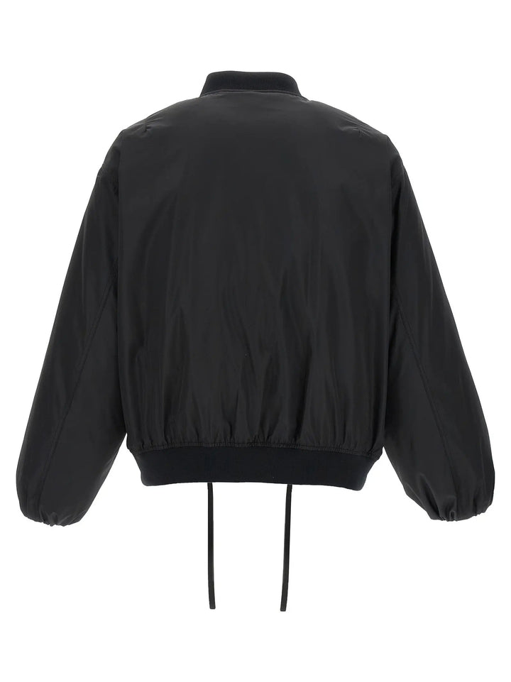 Jil Sander Black Polyester Bomber