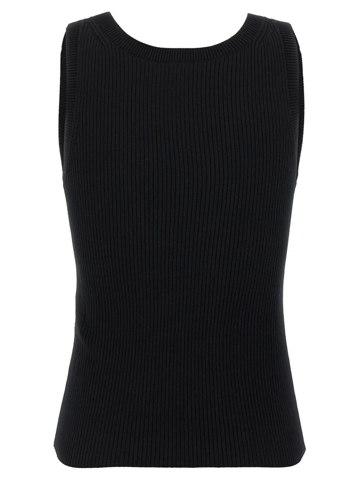 Kenzo Black Viscose Sleeveles T-Shirt
