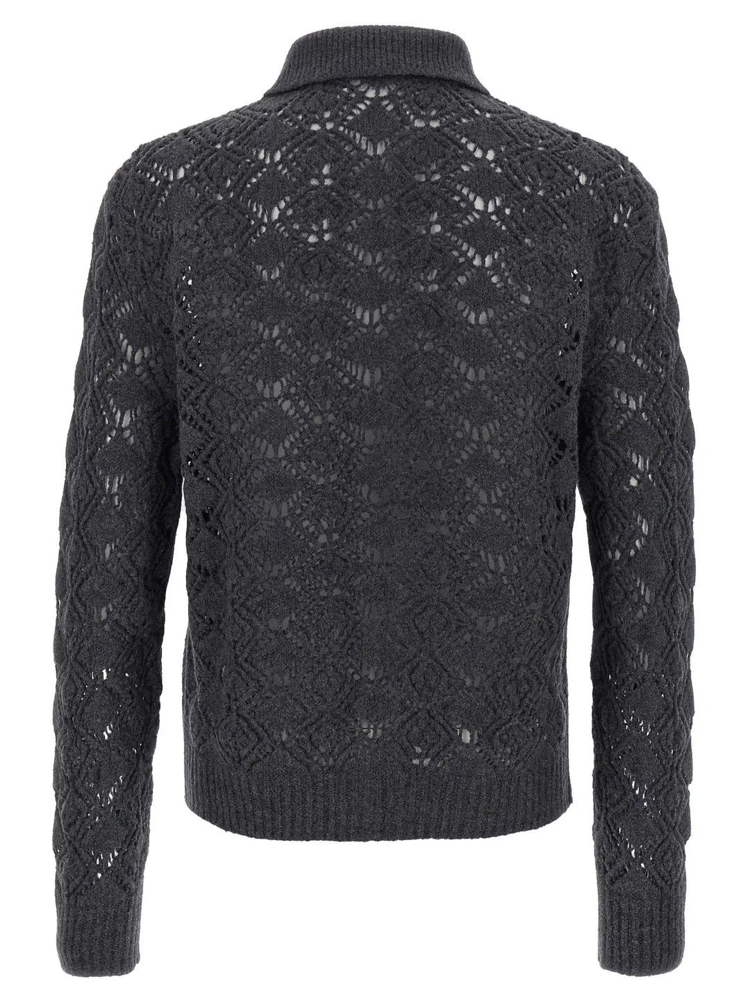 Jil Sander Gray Virgin Wool Cardigan