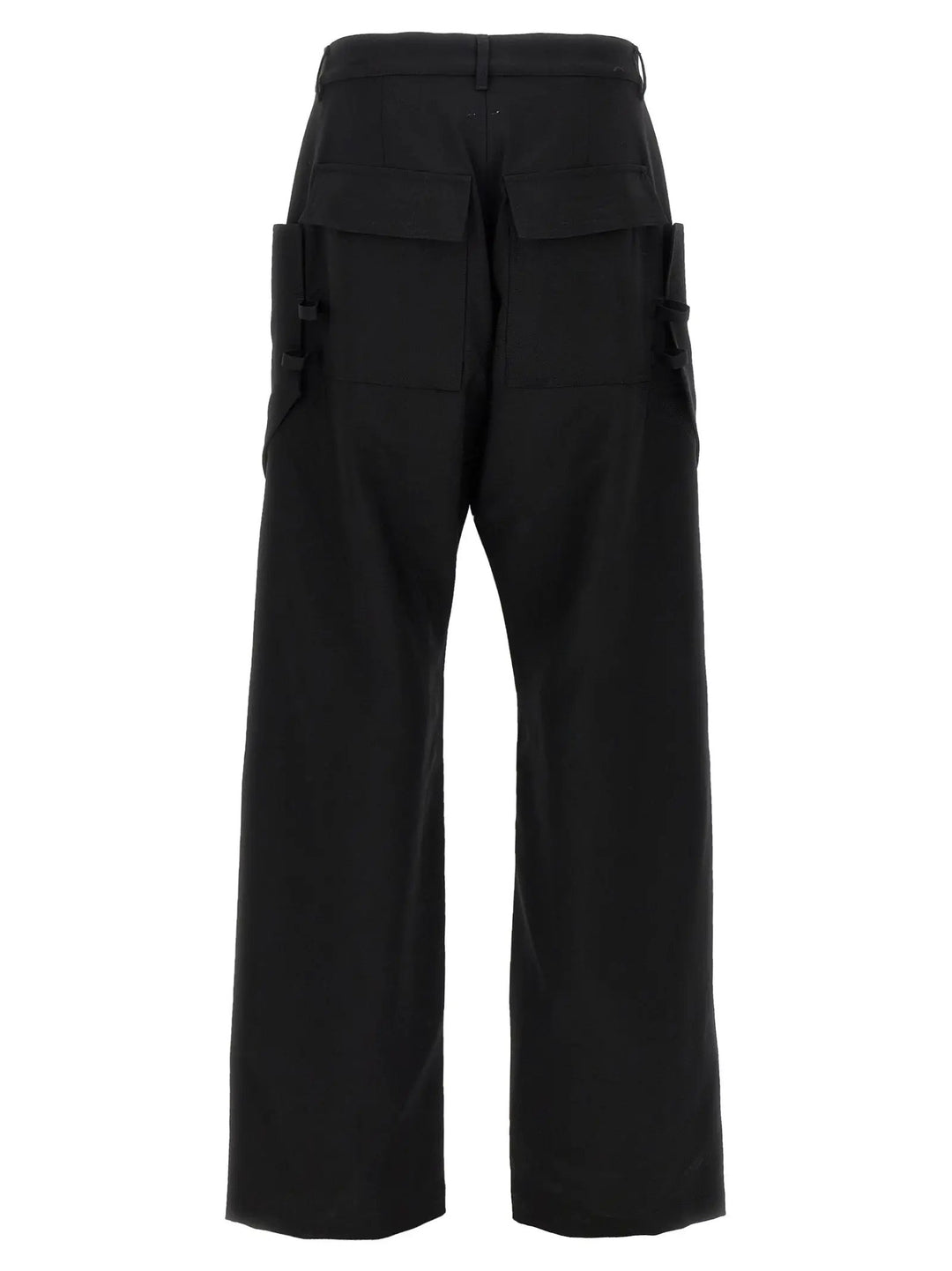 Rick Owens Black Virgin Wool Cargo Pants