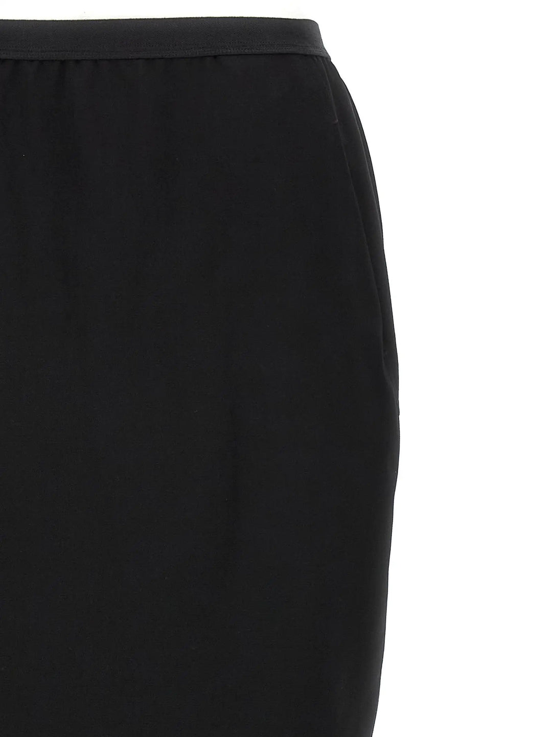 Rick Owens Black Wool Mini Skirt