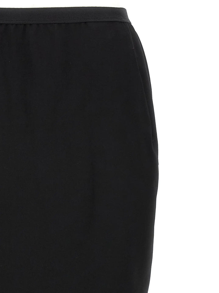 Rick Owens Black Wool Mini Skirt