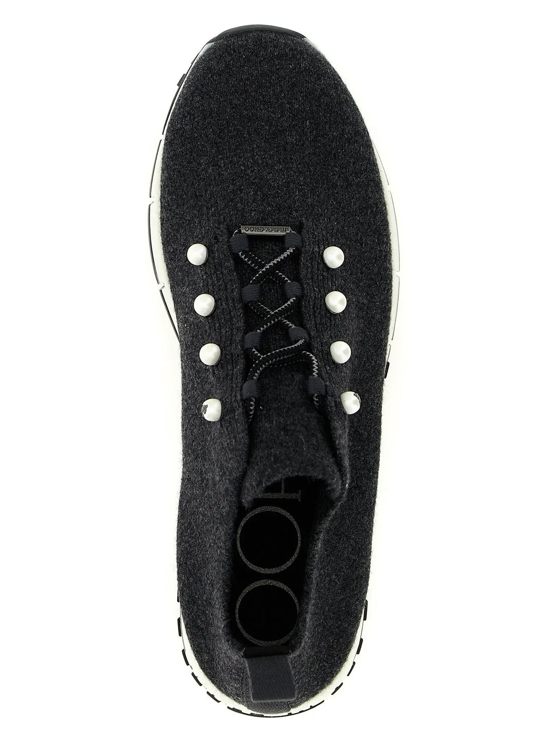 Jimmy Choo Black Tencel Low Top Sneakers