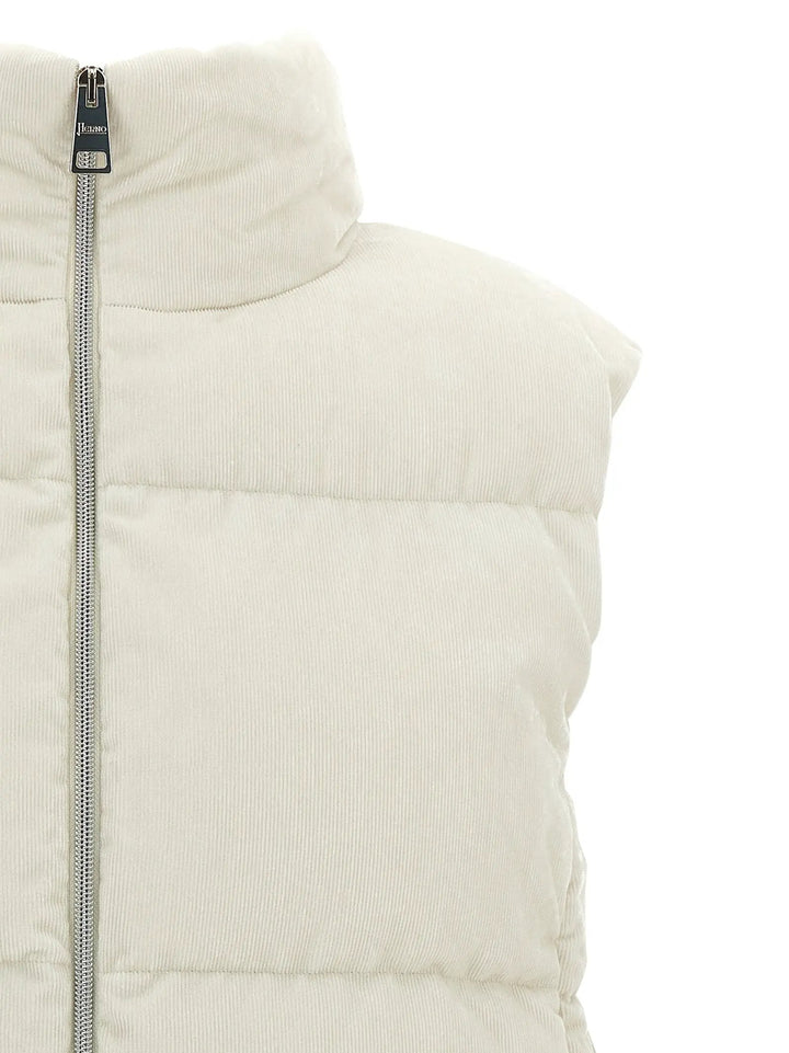 Herno White Viscose Sleeveless Jacket
