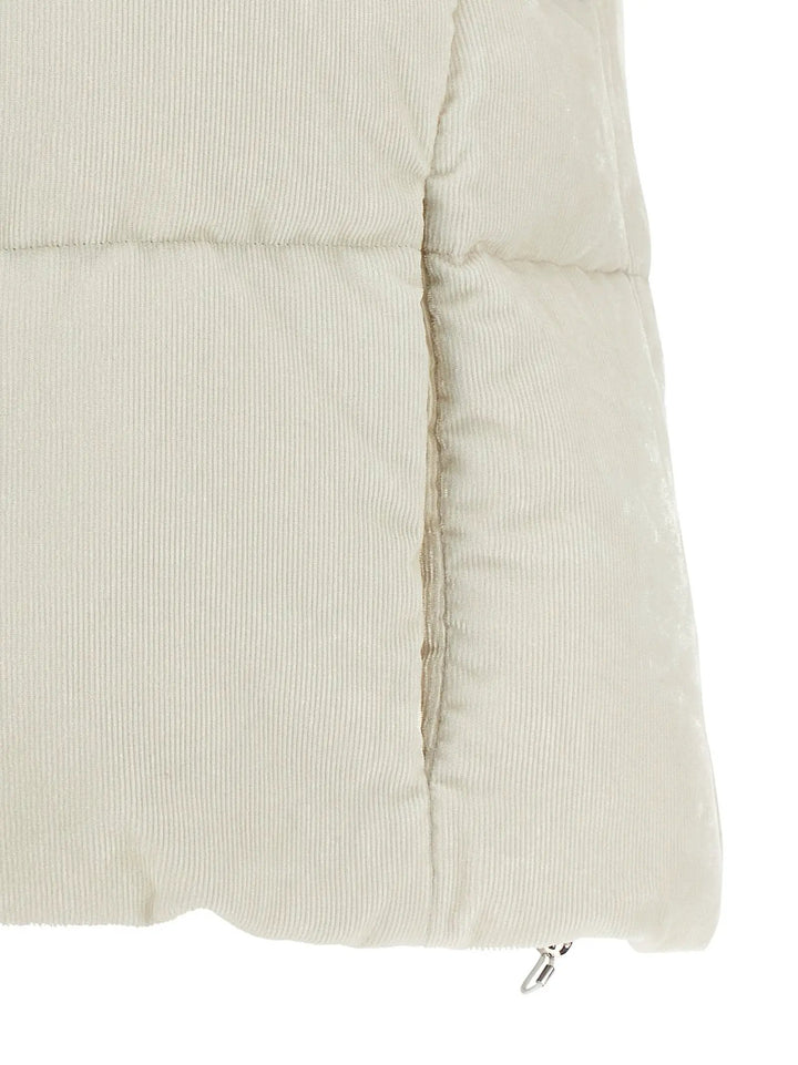 Herno White Viscose Sleeveless Jacket