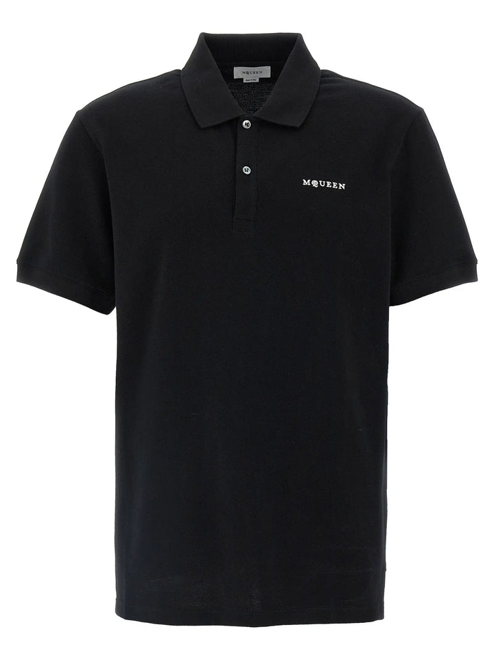 Alexander McQueen Bicolor Cotton Polo Shirt