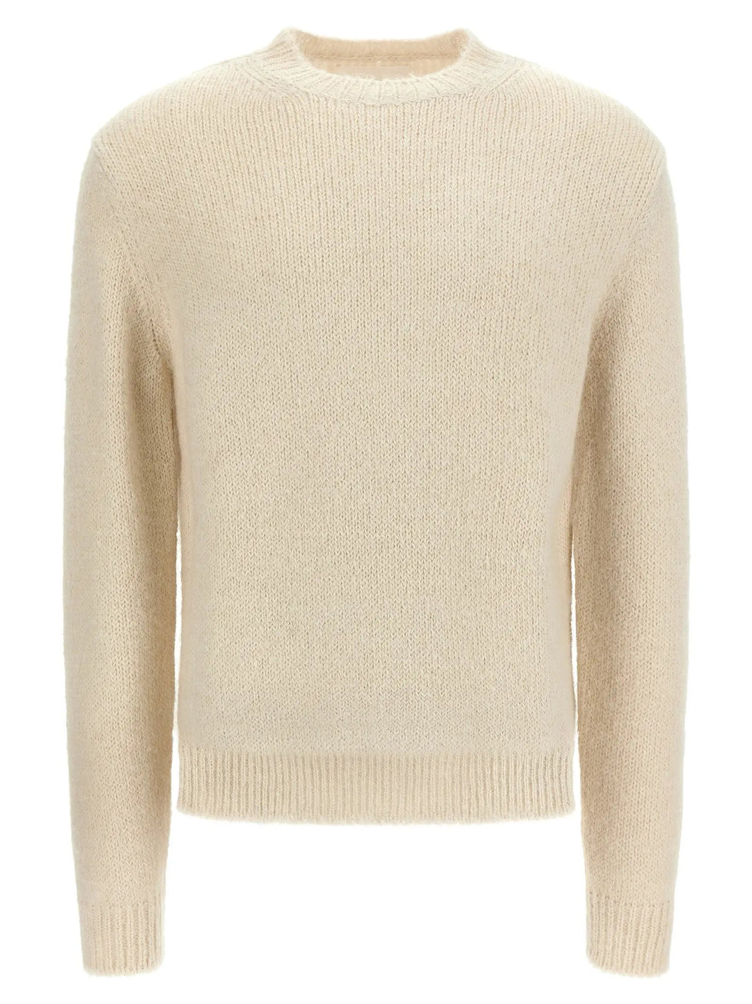 Jil Sander White Alpaca Leather Cardigan