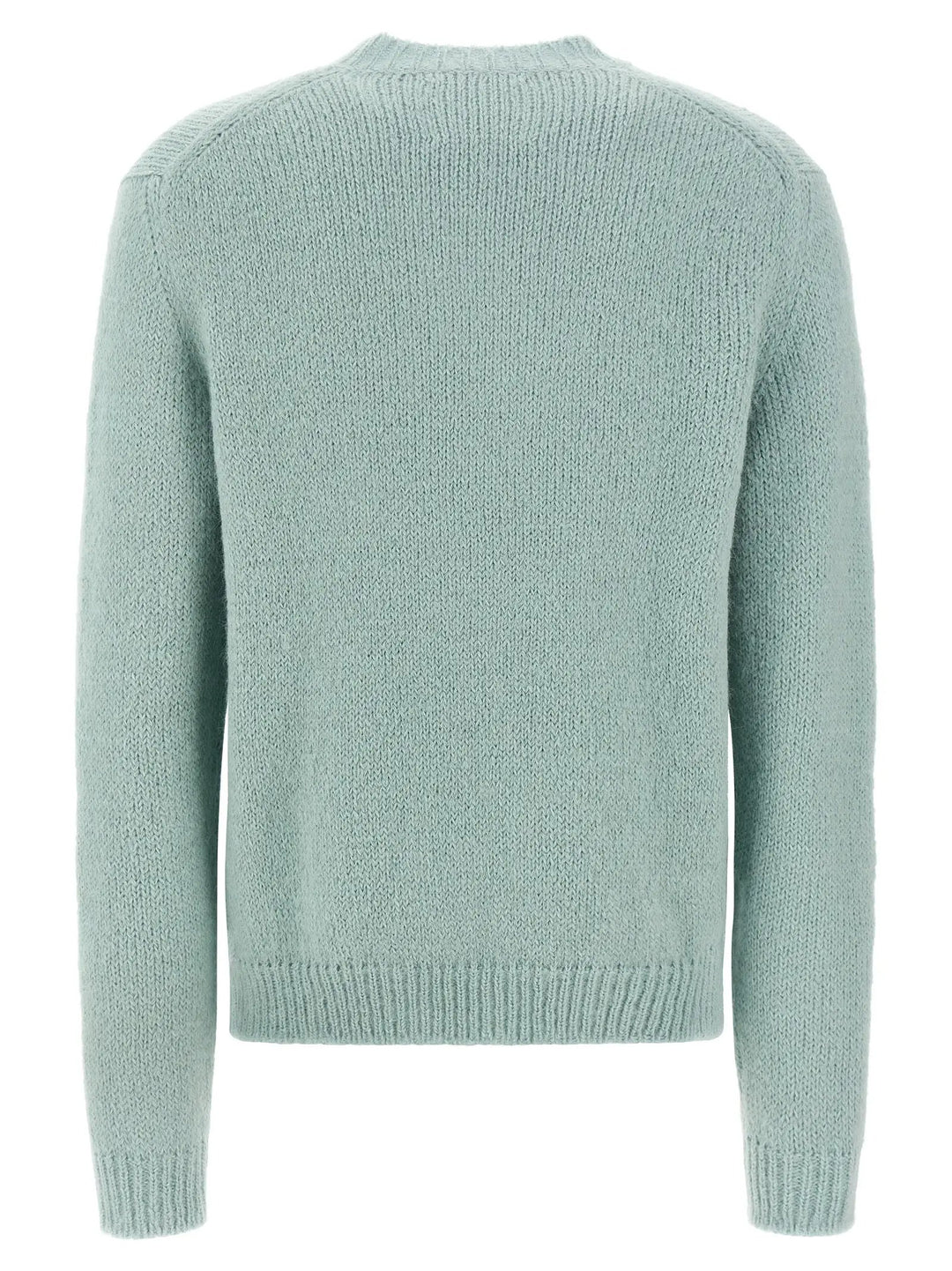 Jil Sander Blue Alpaca Leather Cardigan