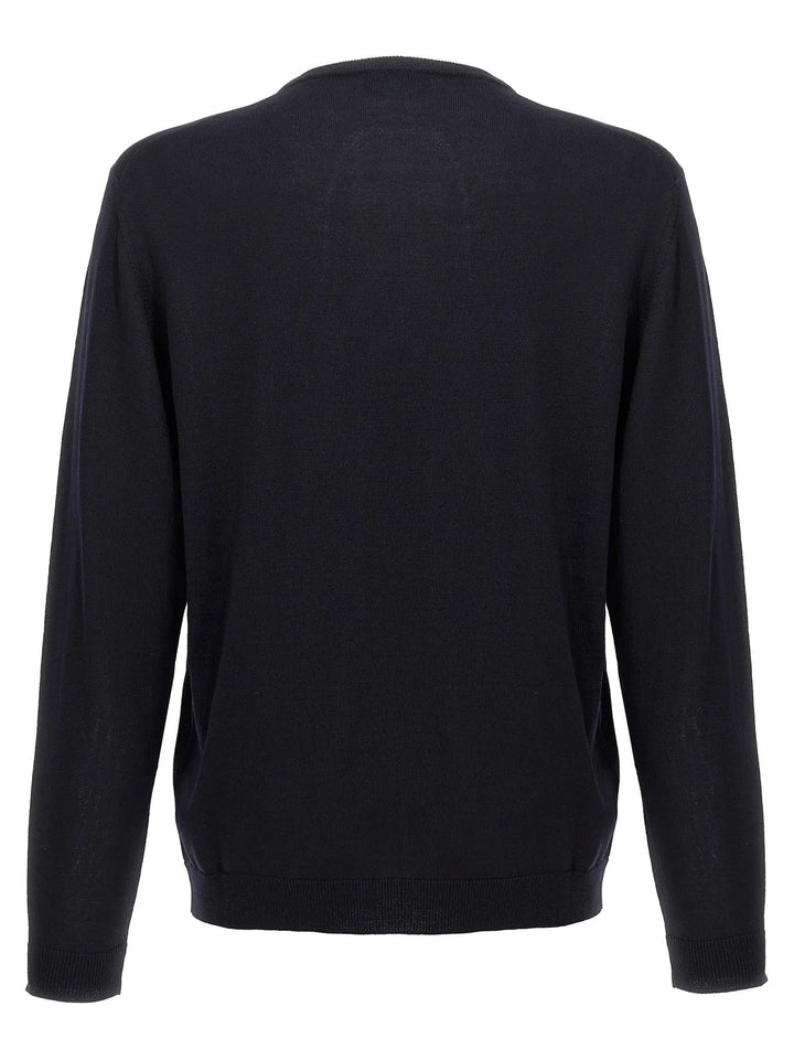 Roberto Collina Blue Merino Wool Cardigan