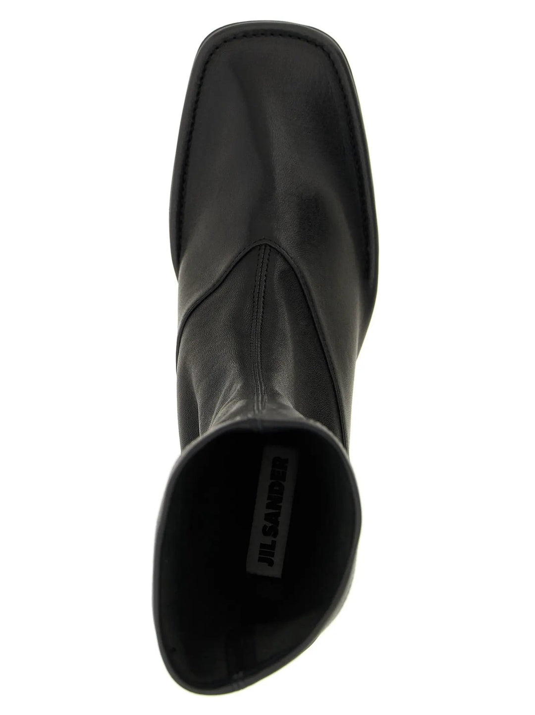 Jil Sander Black Lamb Leather Ankle Boots
