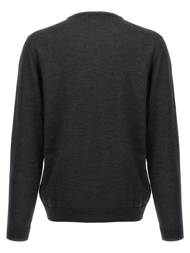 Roberto Collina Gray Merino Wool Cardigan