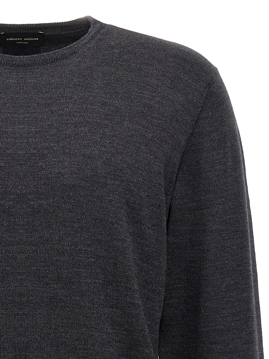 Roberto Collina Gray Merino Wool Cardigan