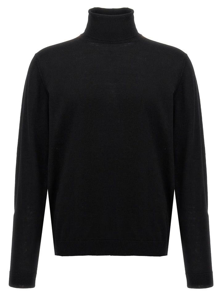 Roberto Collina Black Merino Wool Cardigan