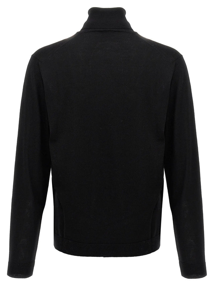 Roberto Collina Black Merino Wool Cardigan