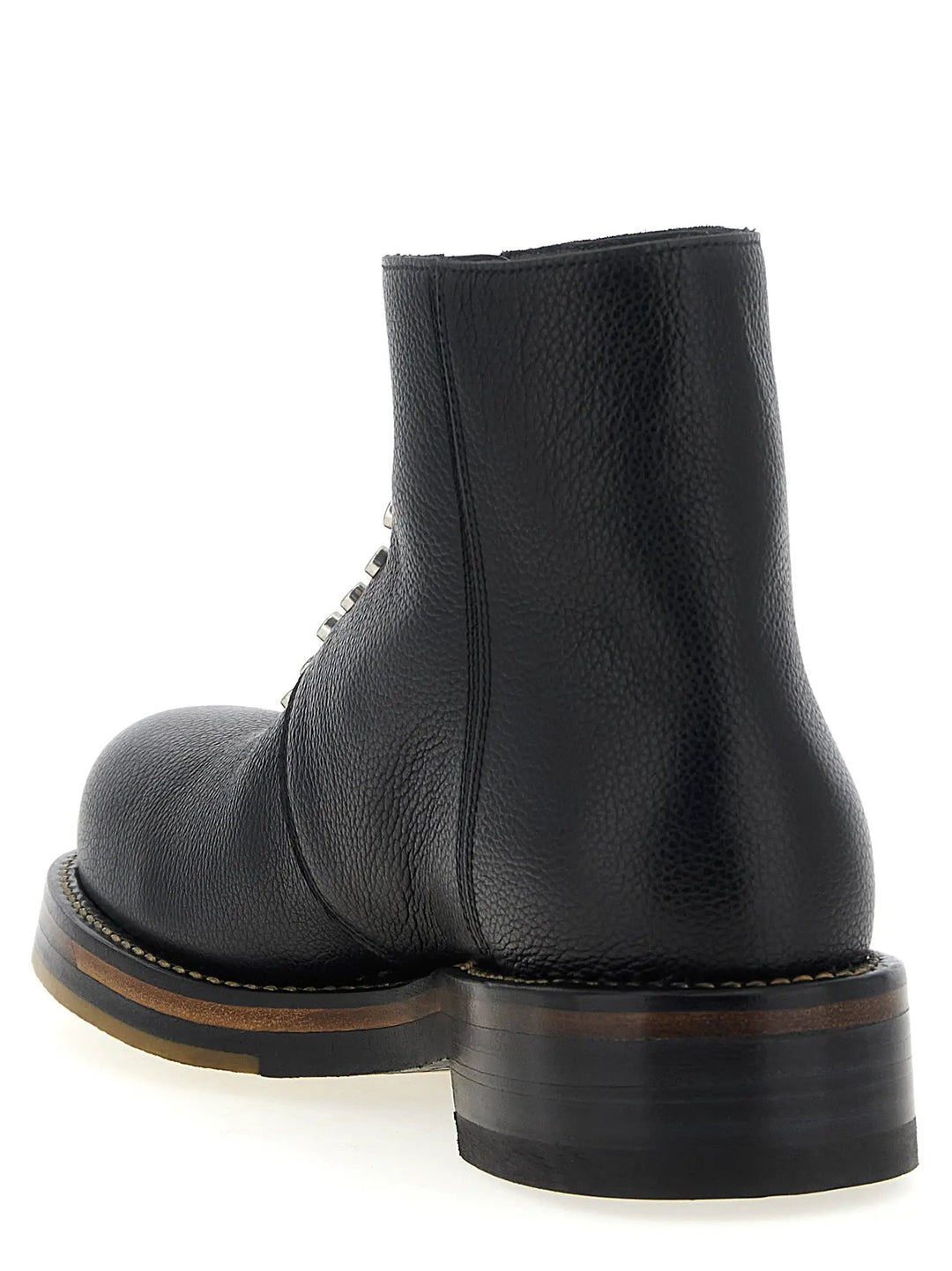 Alexander McQueen Black Calfskin Ankle Boots