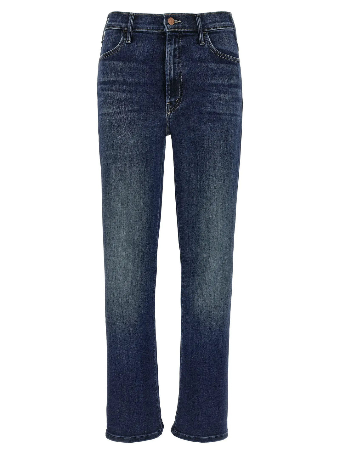 Mother Denim Blue Cotton Flared Jeans