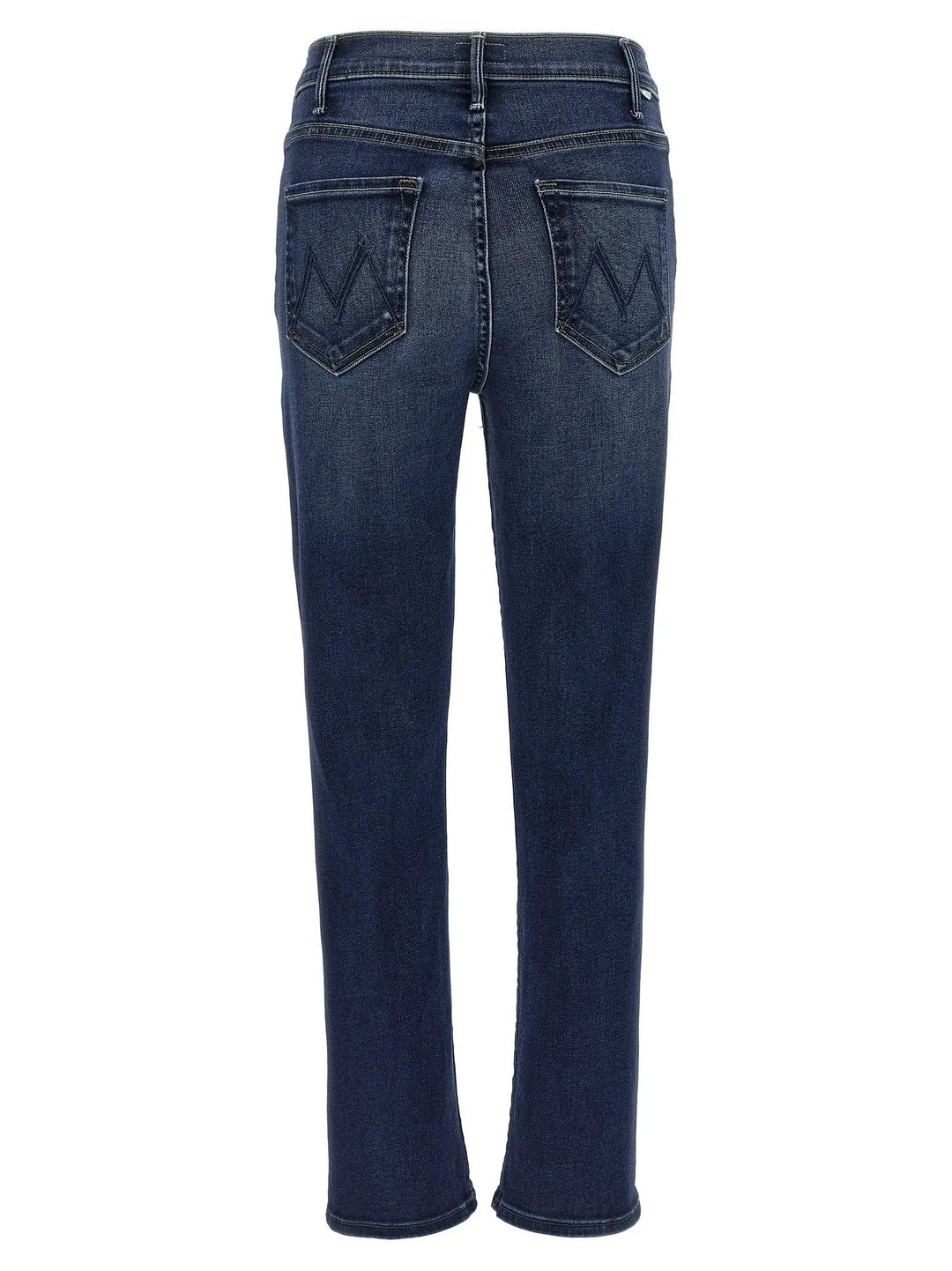 Mother Denim Blue Cotton Flared Jeans