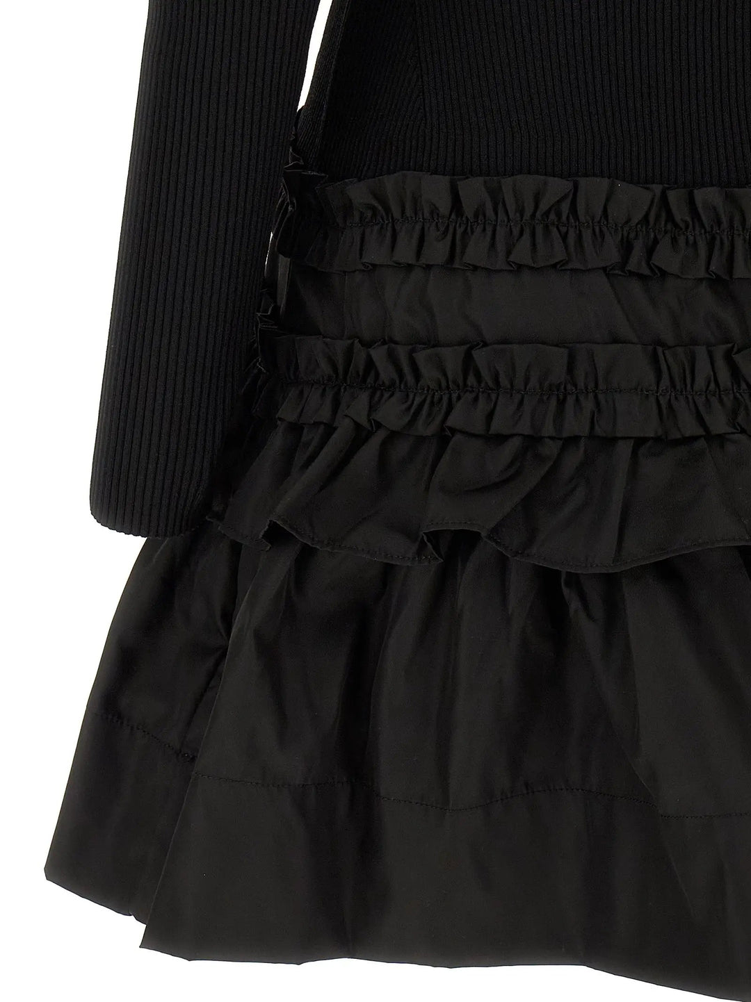 Ganni Black Viscose Short Dress