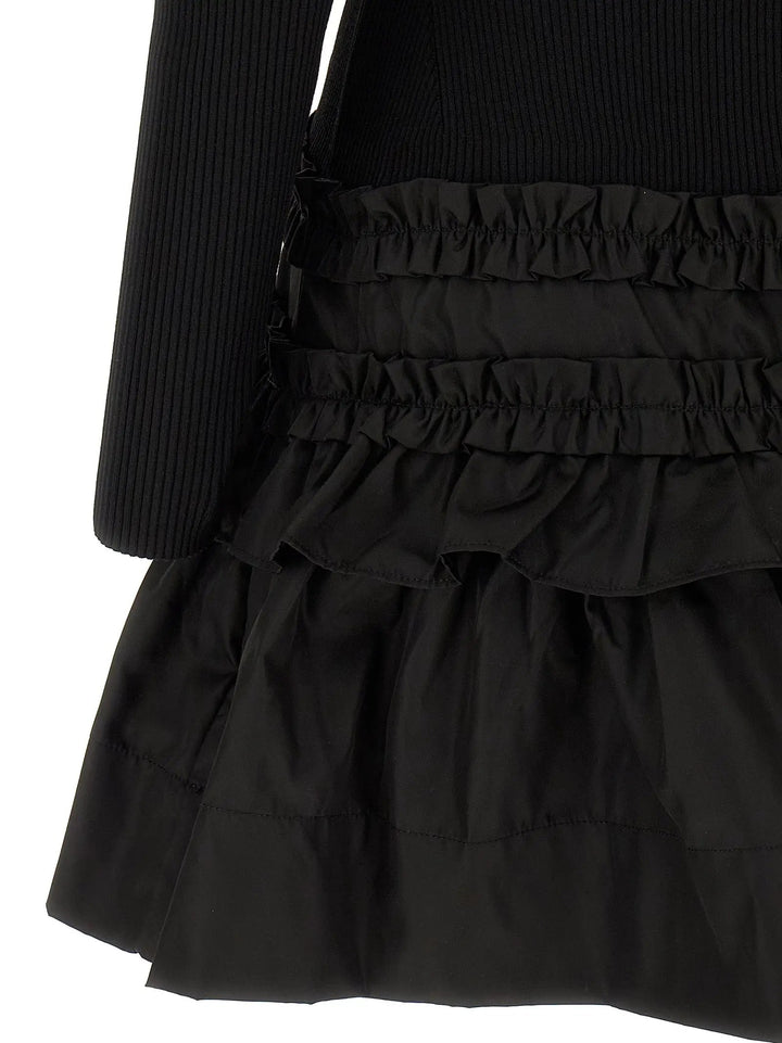 Ganni Black Viscose Short Dress