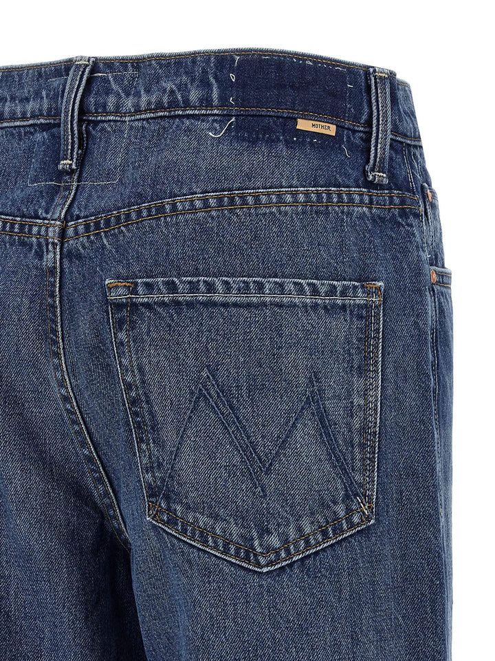 Mother Denim Blue Cotton Flared Jeans