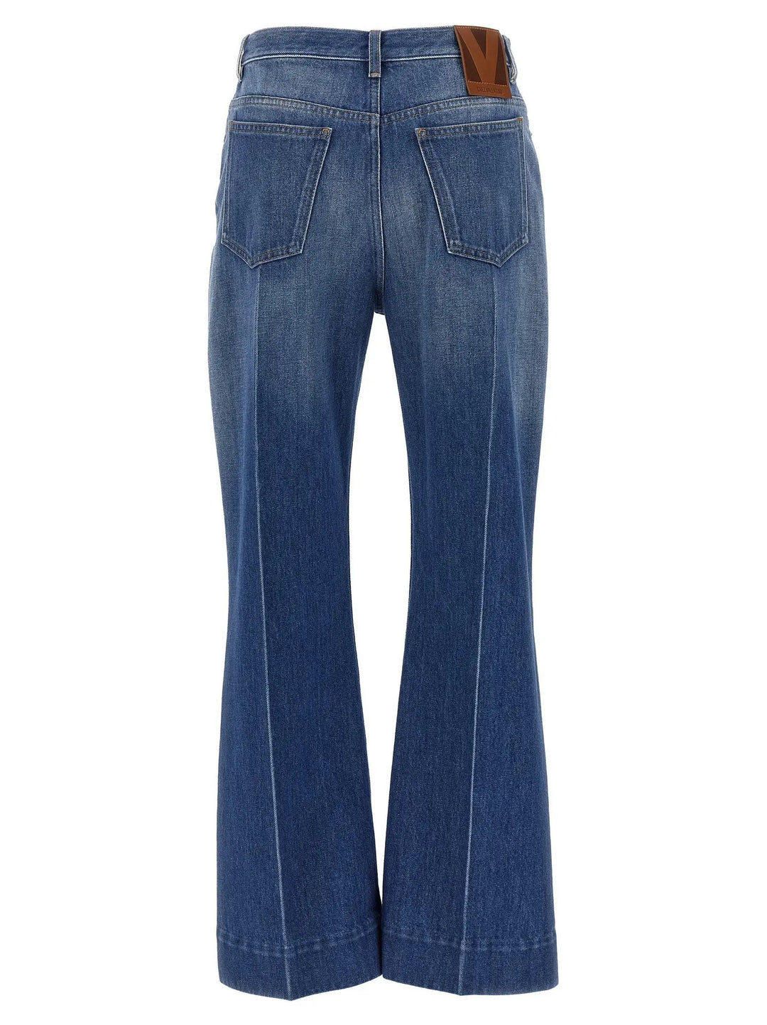 Valentino Garavani Blue Cotton Flared Jeans