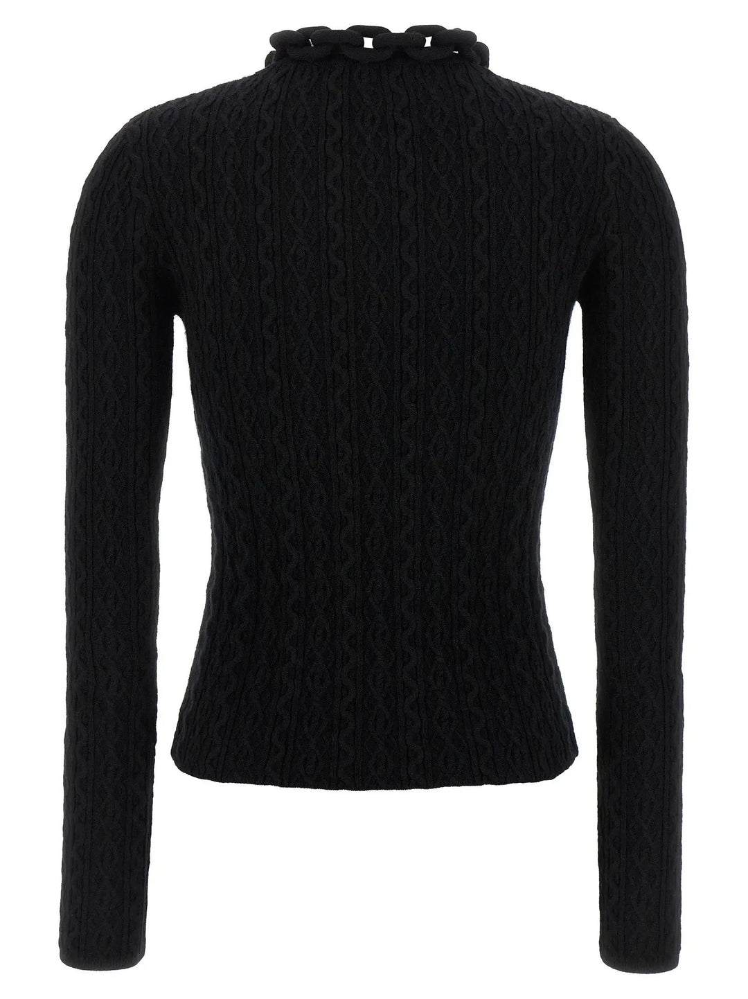 Paco Rabanne Black Wool Cardigan
