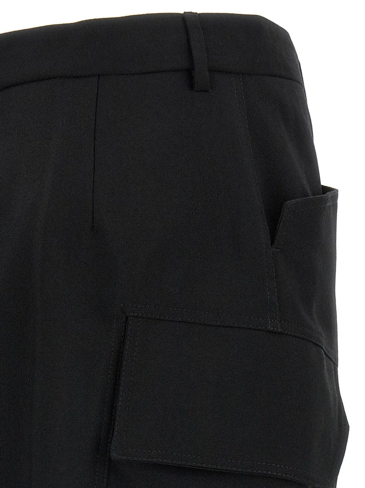 Rick Owens Black Wool Midi Skirt