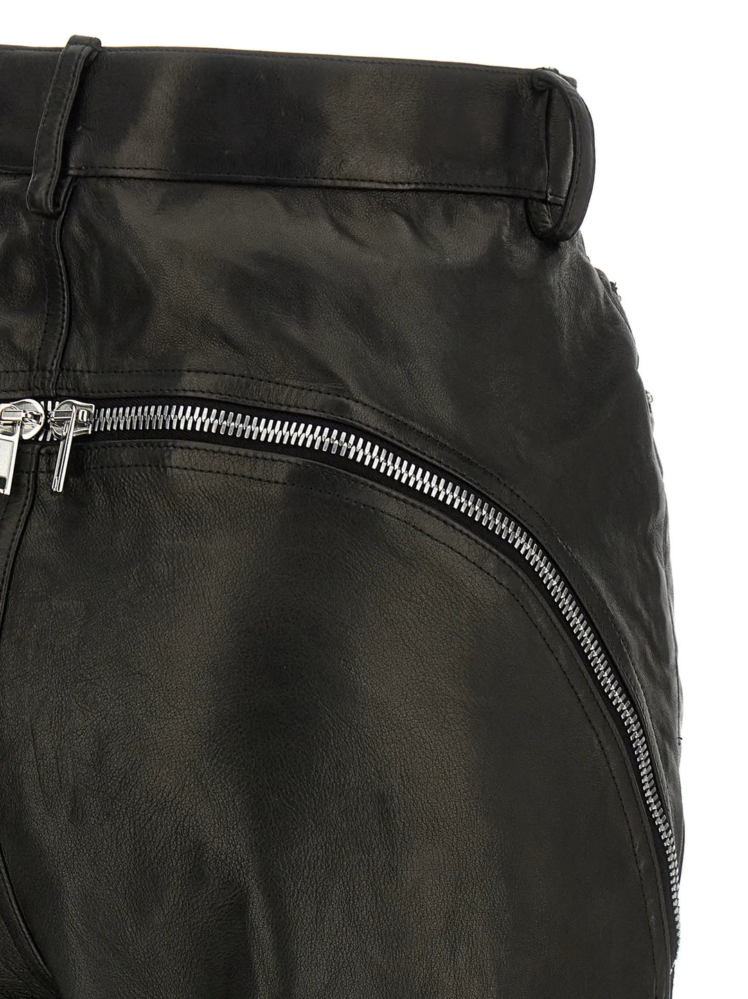 Rick Owens Black Leather Pants