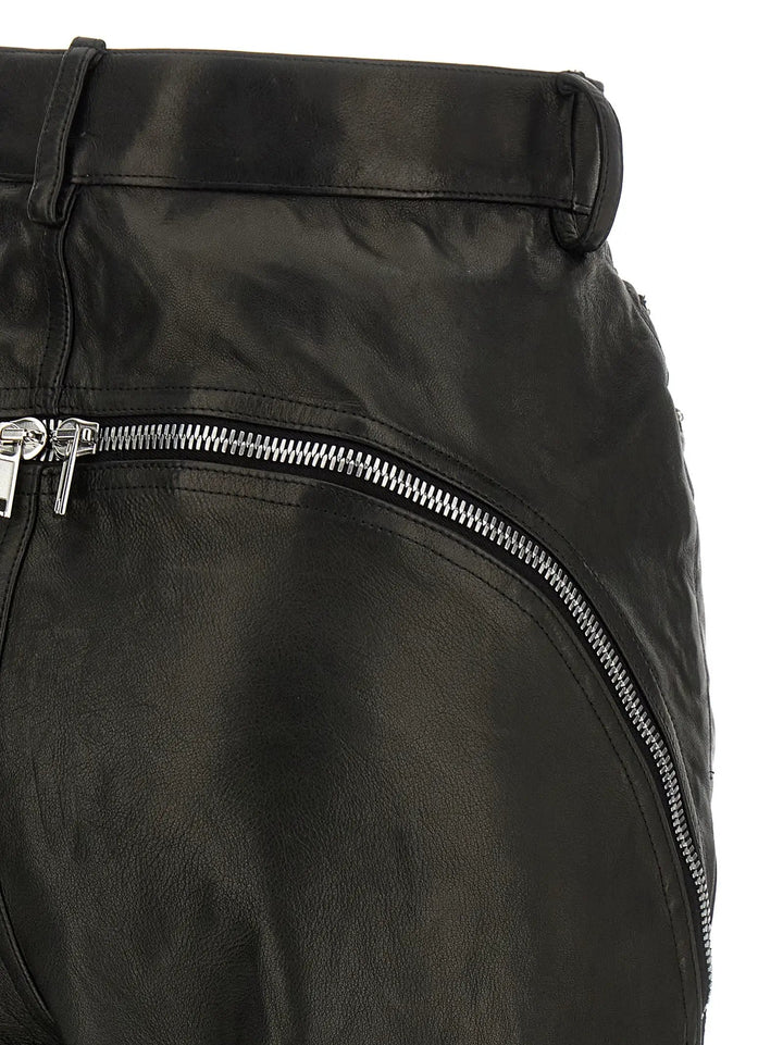Rick Owens Black Leather Pants