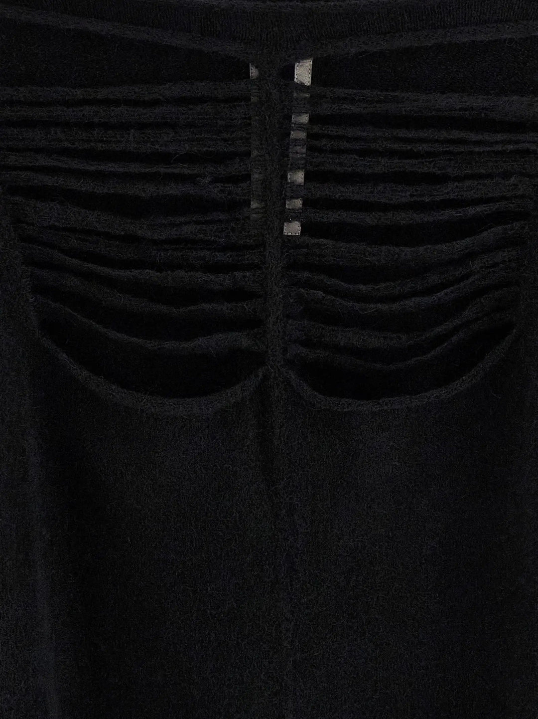 Rick Owens Black Wool Cardigan