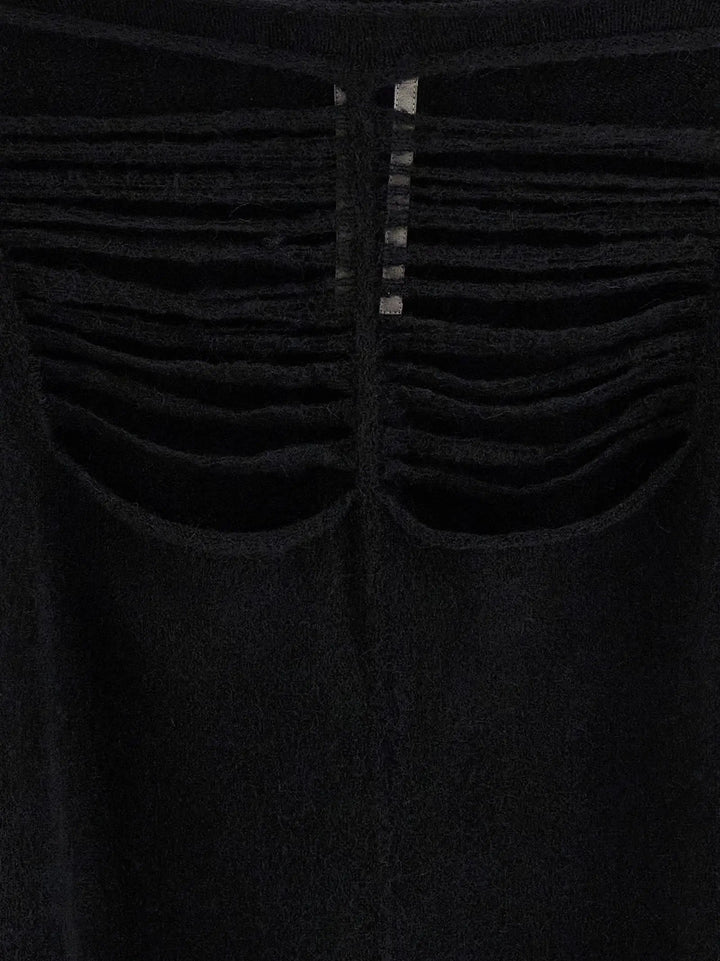 Rick Owens Black Wool Cardigan